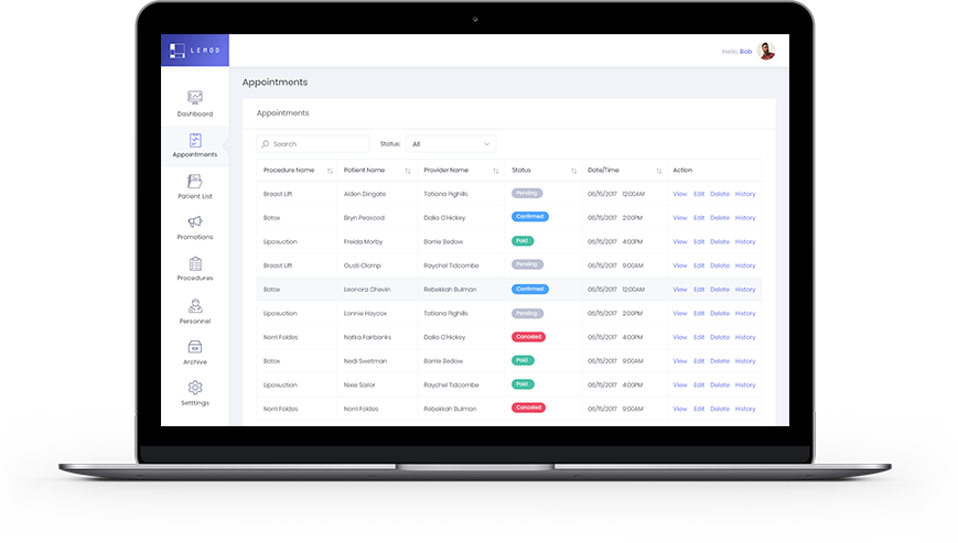 Web Platform for the Health and Wellness Industry