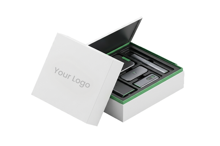 Premium product packaging with custom logo