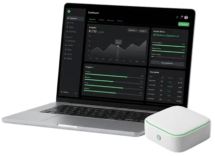 System package — laptop dashboard + smart-home hub