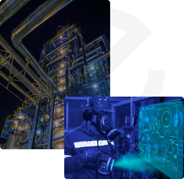 Oil and gas software development — industrial facility and operator using a digital interface